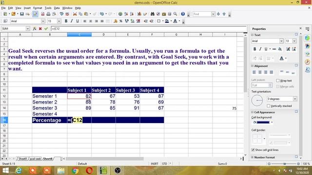 GOAL SEEK IN OPEN OFFICE CALC смотреть онлайн