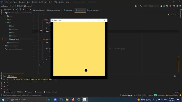 bouncing ball in java смотреть онлайн
