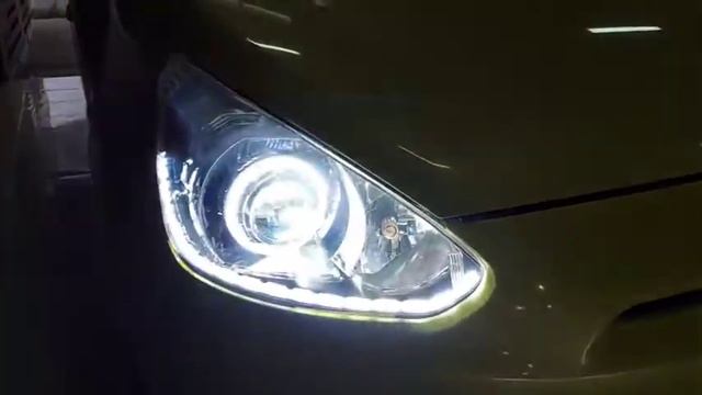 Review  MITSUBISHI MIRAGE   อัพเกรดโปรเจคเตอร์เลนส์ควบคุมเเสง BI-LED B11 Blue Lens ขนาด 3.2