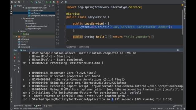 Lazy Initialization in Spring Boot | Advantages and Disadvantages | Tech Primers смотреть онлайн