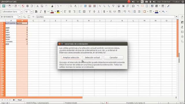 Organizar lista de manera ascendente o descendente en libre office смотреть онлайн