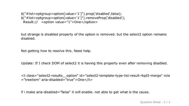 jQuery : Select2 disable/enable specific option смотреть онлайн