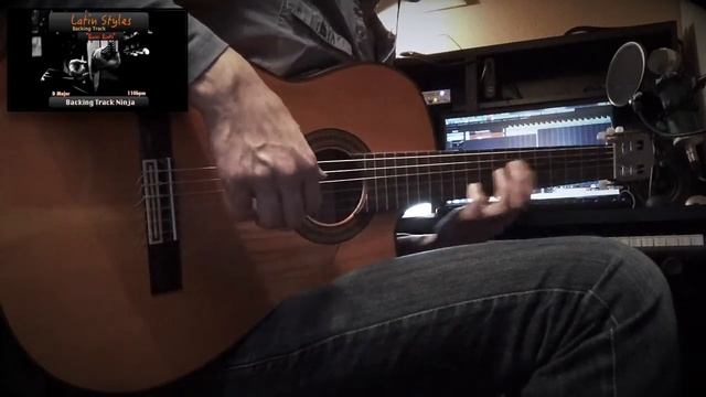 Esteve 5F-CE Hybrid Flamenco Guitar - Latin Backing Track Jam in D Major смотреть онлайн