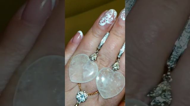 Серьги и кулон с горным хрусталем смотреть онлайн