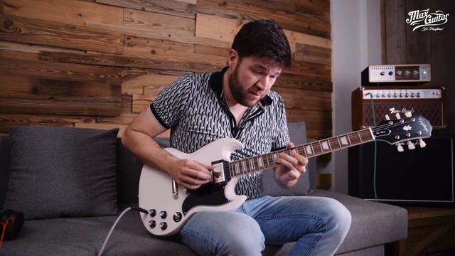 Epiphone 1961 Les Paul SG Standard Aged Classic White - Gear Demo смотреть онлайн