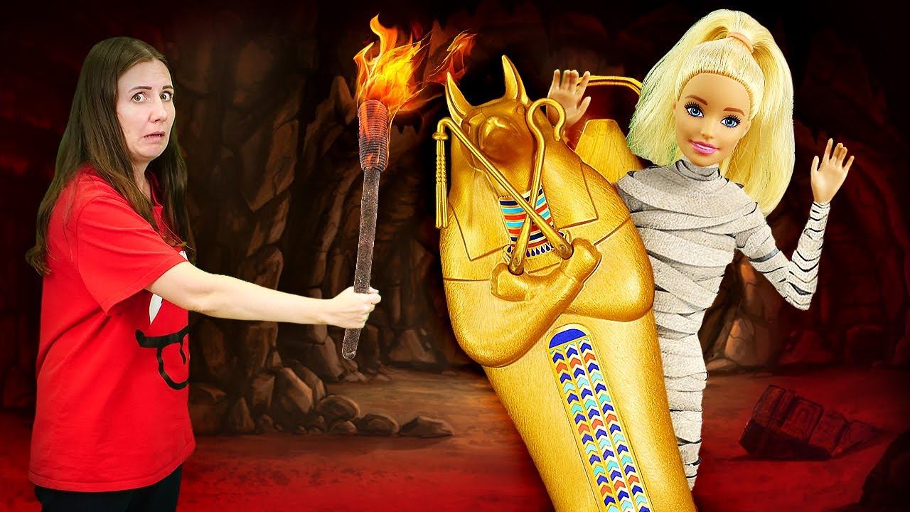 Барби отправляется на археологические раскопки в горах! Видео про куклы Барби для девочек смотреть онлайн
