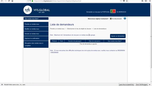 RDV pour visa Portugal à Casablanca (vfs-global) смотреть онлайн