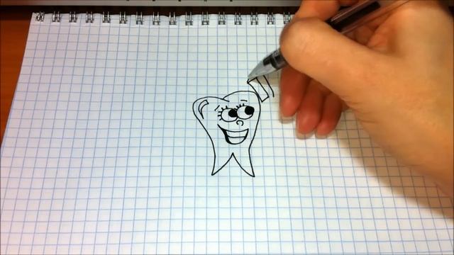 Простые рисунки #178 Зубик =) смотреть онлайн