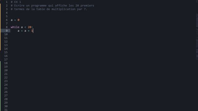Exercice Python - Ex 1 (Table de multiplication) смотреть онлайн