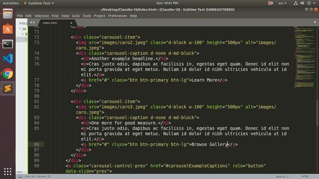 Bootstrap 4 Tutorial#4: Simple Web Page Design Using Navbar, Carousel смотреть онлайн