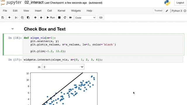 Ipywidgets Interact Function | ipywidgets Examples of Slider, Dropdown, Checkbox, Text Box смотреть онлайн