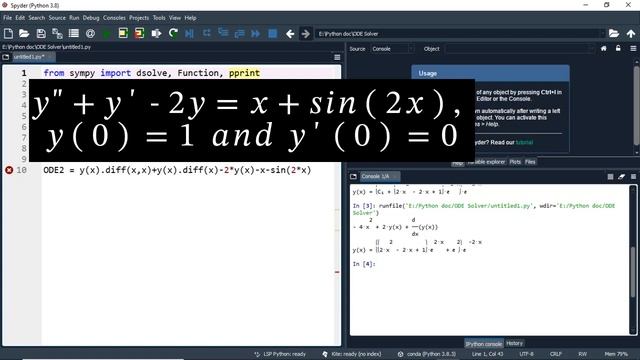 How to Solve First and Higher Order IVP Linear ODEs with Python смотреть онлайн
