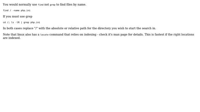 How to find file with name="php.ini" on linux using grep command? (3 Solutions!!) смотреть онлайн