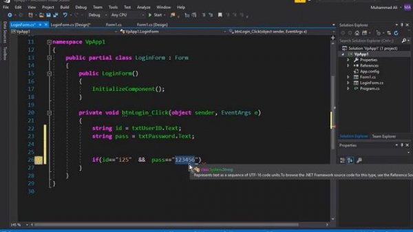 C# Windows Form Application Tutorial 02 - Login Form in C# - Visual Studio 2017