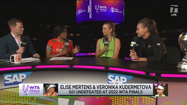 Veronika Kudermetova and Elise Mertens: 2022 WTA Finals Championship Win Interview смотреть онлайн