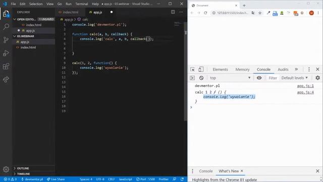 Callback - Funkcje w JavaScript смотреть онлайн