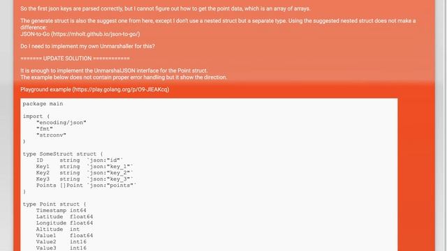 Unmarshal JSON Array of arrays in Go смотреть онлайн