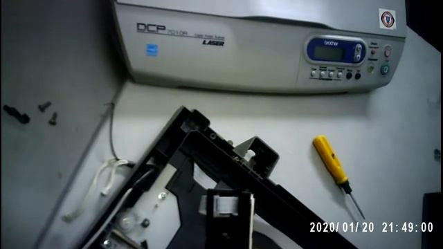 Ремонт сканера Brother DCP 7010, замена линейки. смотреть онлайн