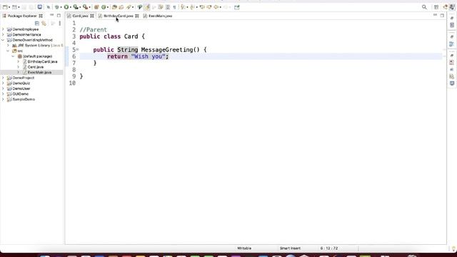 9. Inheritance with Override Method in Java Programming смотреть онлайн