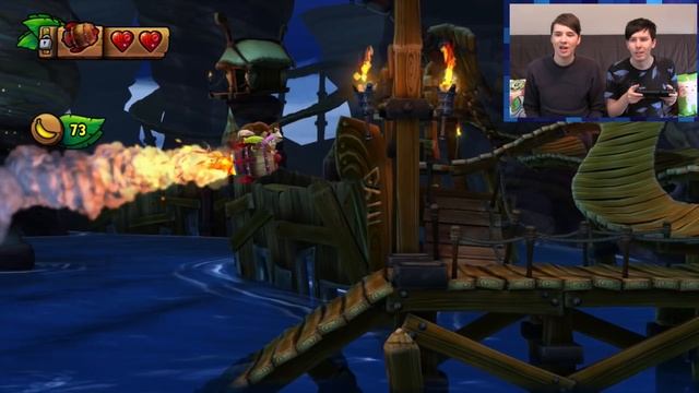 FLAPPY BIRD IN DONKEY KONG?? - Dan and Phil Play: Donkey Kong Country Tropical Freeze #3 смотреть онлайн