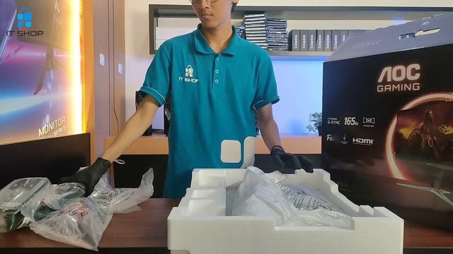 UNBOXING AOC GAMING MONITOR 24G2SP смотреть онлайн