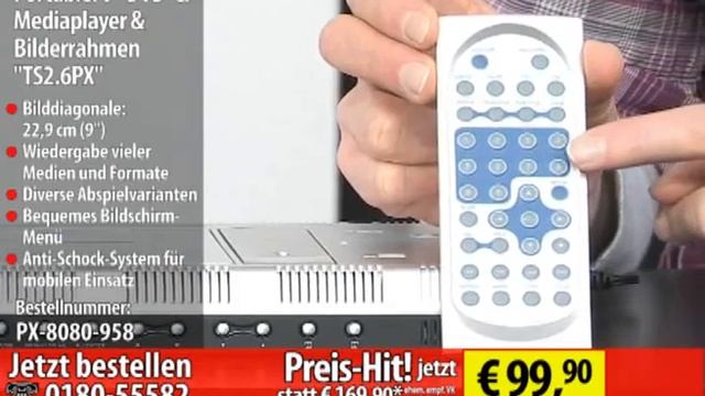 TELE System Portabler 9" DVD- & Mediaplayer & Bilderrahmen "TS2.6PX" смотреть онлайн