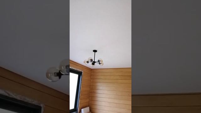 Текстильные натяжные потолки с теневым зазором в деревянном доме смотреть онлайн