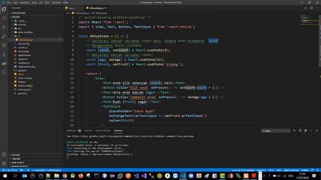 Belajar React Native Hooks useState смотреть онлайн