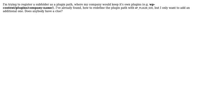 Wordpress: Register additional wp plugin directory смотреть онлайн