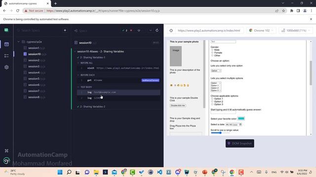 Cypress Tutorial #10 – Alias - آموزش سایپرس – جلسه دهم смотреть онлайн