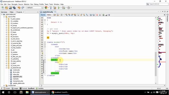 56 pagination 2 - PHP and MySQL beginner to developer смотреть онлайн