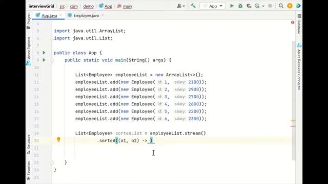 Sort Employee List in descending order || java coding interview questions and answers смотреть онлайн