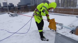 Анкерное устройство ПАРАПЕТ. Безопасная уборка снега с крыши. Обслуживание крыши. Вентопро