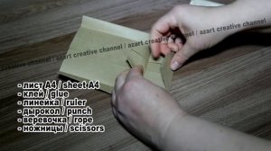 Пакет из крафт бумаги своими руками. Kraft paper handmade package.