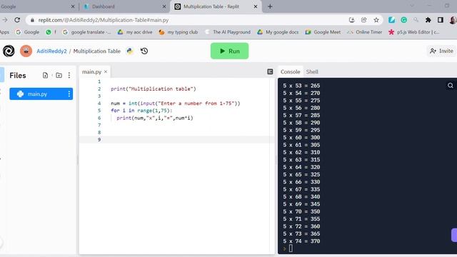 Learn how to make a multiplication table using python with Aditi|https://youtu.be/tZv6bYkNBeI смотреть онлайн