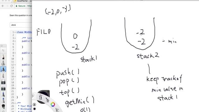 LeetCode Tutorial 155. Min Stack смотреть онлайн