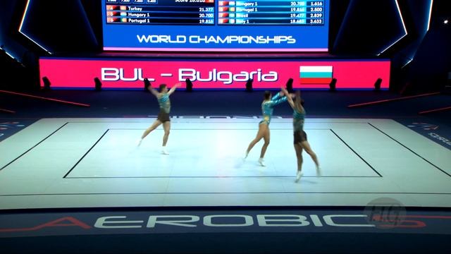 Bulgaria (BUL) - 2021 Aerobic Worlds, Baku (AZE) Qualifications Trio смотреть онлайн