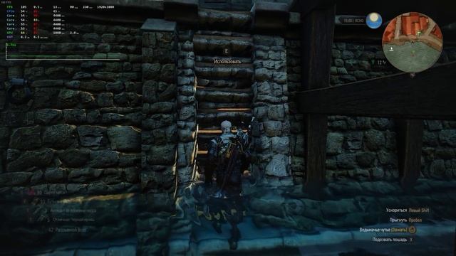 The Witcher 3 on i5 4690K GTX 1070 Ti 1080p / 1440p hairworks on/off смотреть онлайн