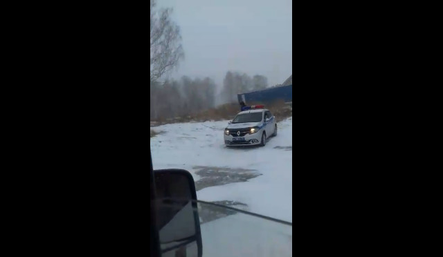 Столбы из полицейских в Новосибирске смотреть онлайн