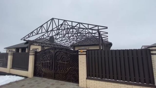 Навес из металлочерепицы своими руками. Качественно и не дорого. смотреть онлайн