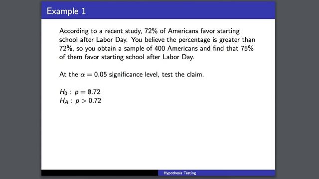 Hypothesis Testing Single Proportion смотреть онлайн