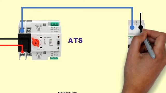 ATS Automatic transfer switch wiring diagram смотреть онлайн