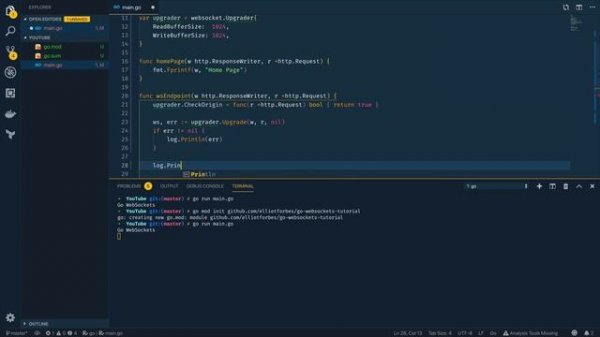 Go WebSocket Tutorial with the gorilla/websocket Package