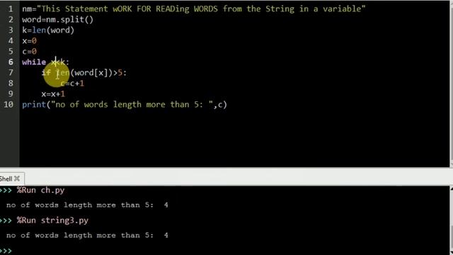 STRINGS IN PYTHON(READ WORDS FROM STRING) смотреть онлайн