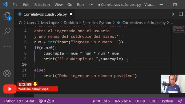 ? Imprimir NÚMEROS CORRELATIVOS ? [Número ingresado y CUÁDRUPLE del mismo] CURSO DE PYTHON | BUCLES смотреть онлайн