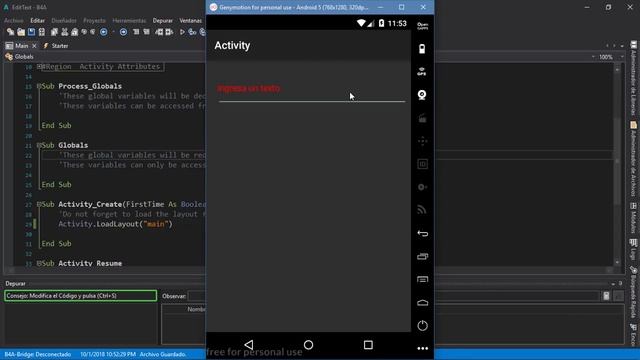 Curso B4A Español - 22 EditText смотреть онлайн