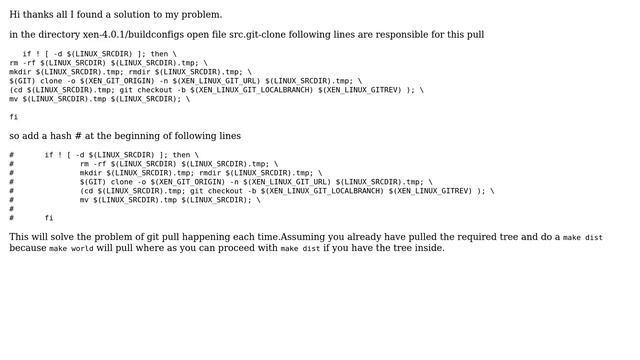 How to reduce time of git pulling each time when you do a make world on Xen source? смотреть онлайн