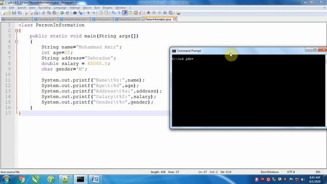 Java Introduction Part 3 Printing with printf function in java programming смотреть онлайн