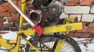 Велосипед с двигателем (мотором) от культиватора "Крот" ГАЗУЛЬКА Как сделать своими руками в гараже