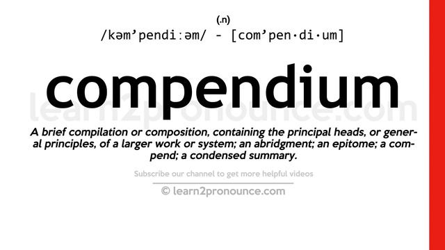 Pronunciation of Compendium | Definition of Compendium смотреть онлайн